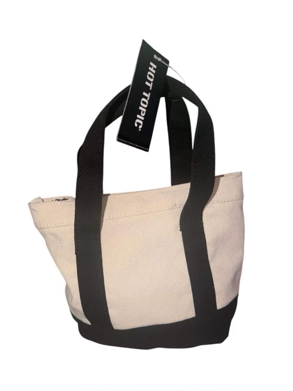 *new* Hot Topic Star Charm Mini Tote Bag - Black & Cream